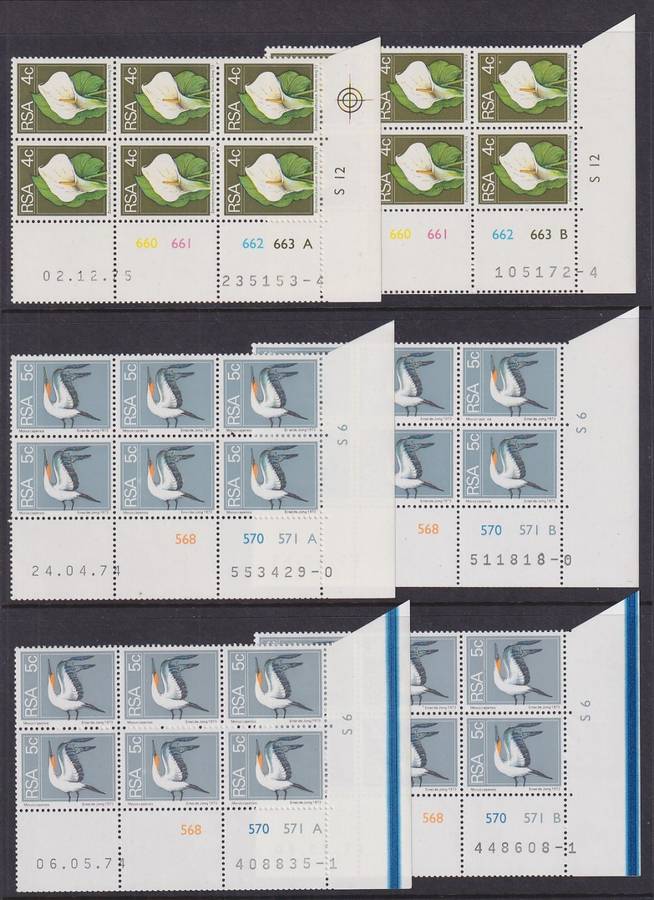 SOUTH AFRICA - 1974 2nd Definitive Series superb comprehensive collection of control blocks (MNH)