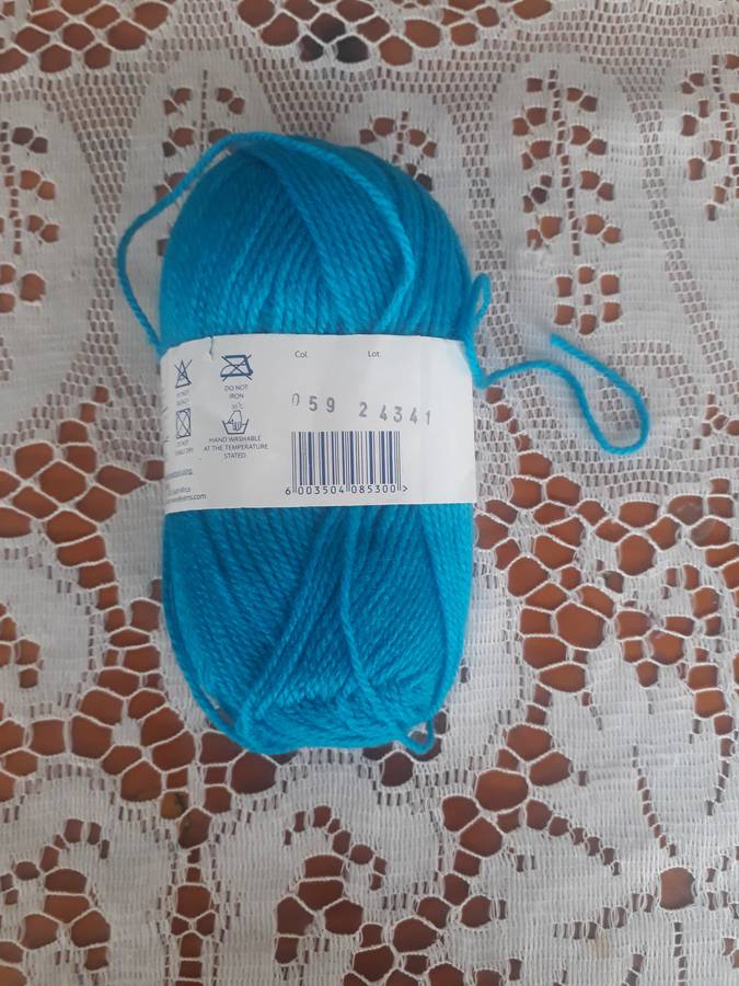 KNITTING WOOL/YARN - ELLE MIRAGE 4 PLY 25G - DARK TURQUISE - COL 059 - NEW