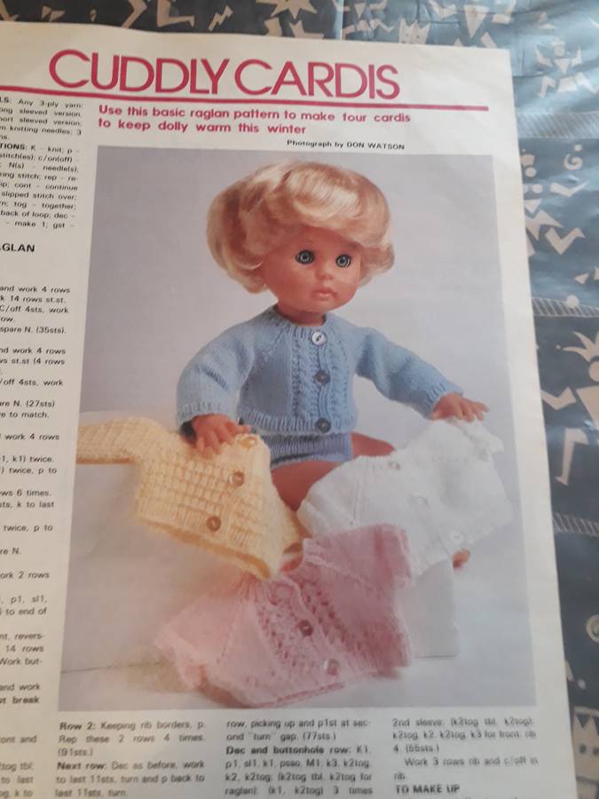 FIRST LOVE DOLL PATTERNS - CUDDLY CARDIS