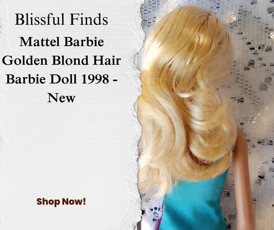 Mattel Barbie Golden Blond Hair Barbie Doll 1998 - New