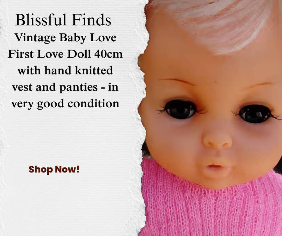 Vintage Baby Love First Love Doll 40cm with hand knitted vest and panties