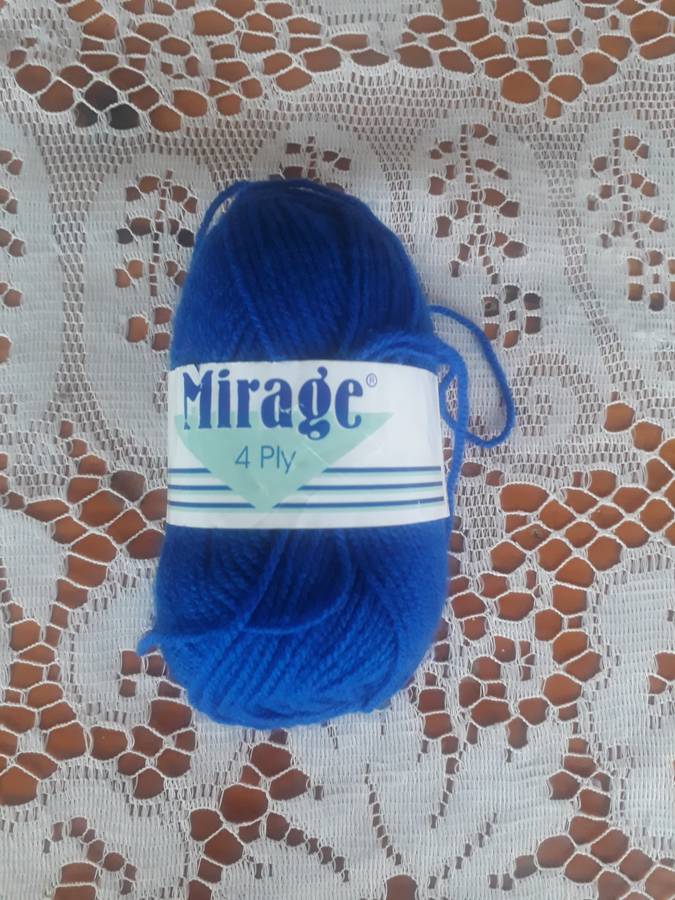 KNITTING WOOL/YARN - ELLE MIRAGE 4 PLY 25G - ROYAL BLUE - COL 008 - NEW
