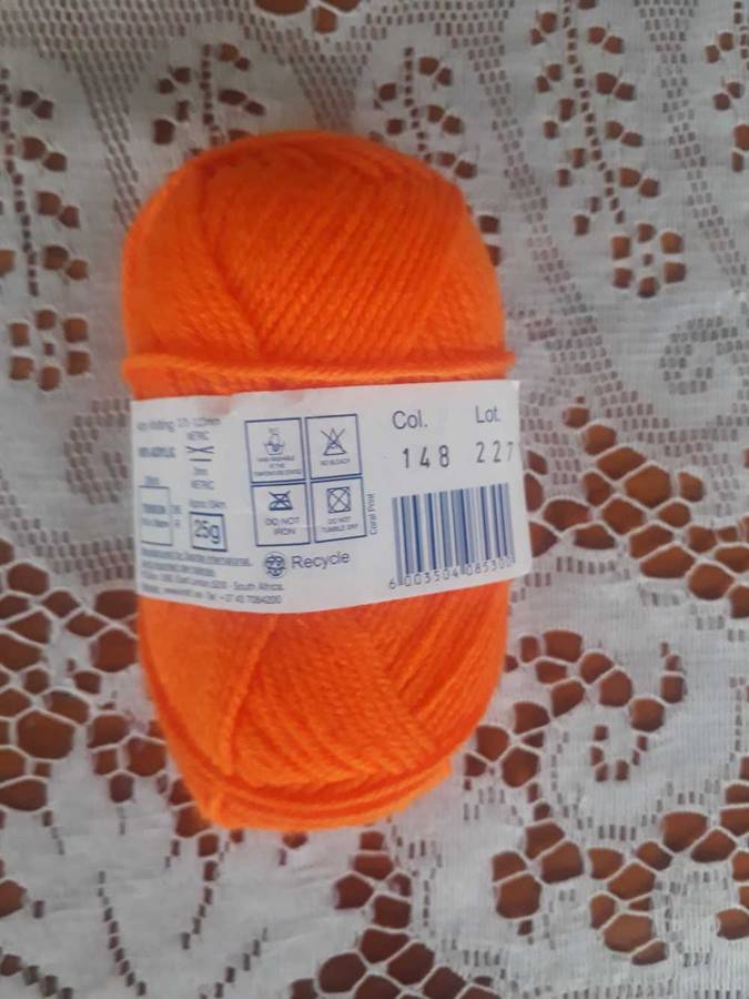 KNITTING WOOL/YARN - ELLE MIRAGE 4 PLY 25G - SUNSET