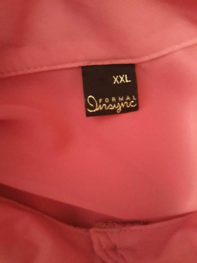 VINTAGE FORMAL INSYNC HOT PINK SHEER BLOUSE/SHIRT - SIZE 2XL - AS NEW CONDITION