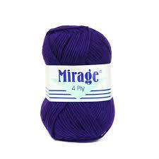 KNITTING WOOL/YARN - ELLE MIRAGE 4 PLY 25G - PURPLE COL 060 - NEW