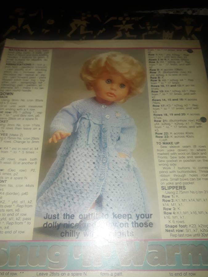FIRST LOVE DOLL PATTERNS - SNUG 'N WARM