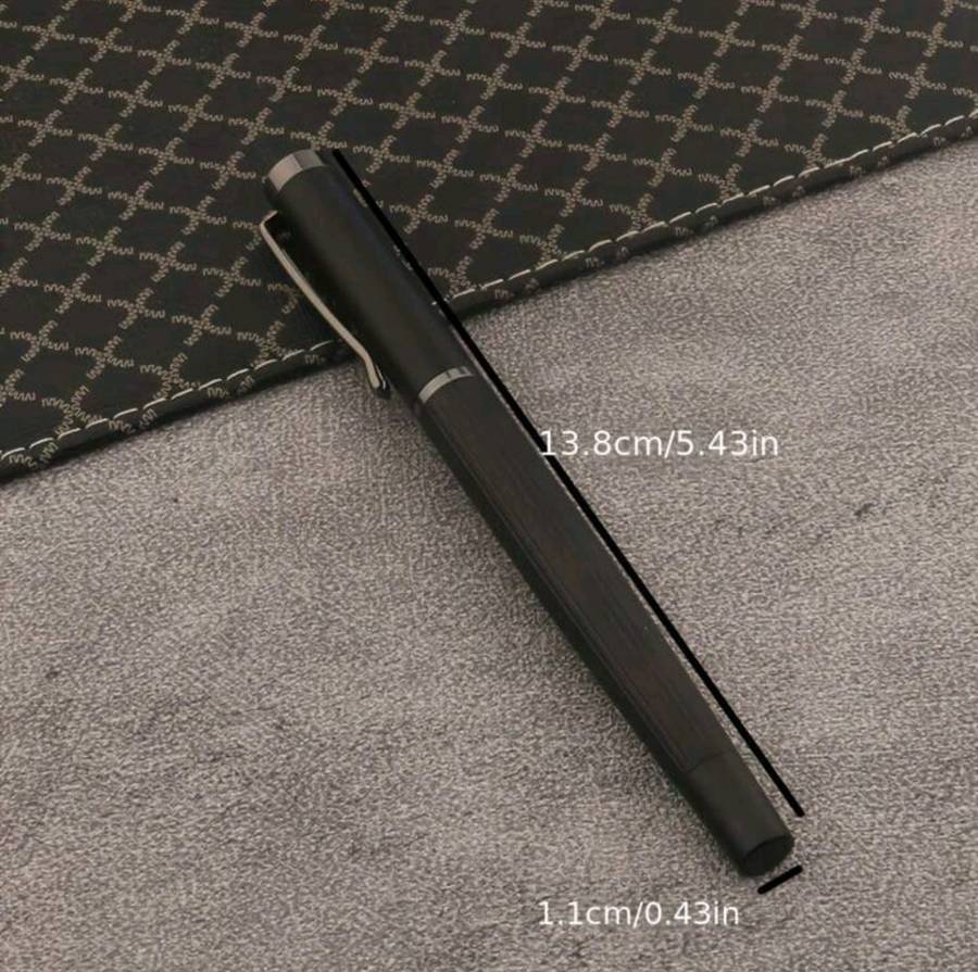 Classic Matte Black Metal Fountain Pen