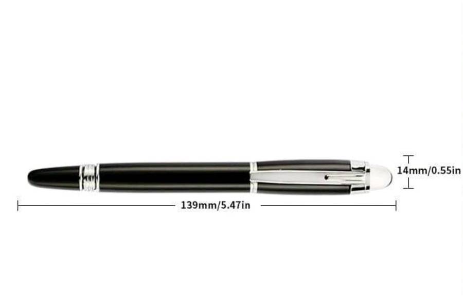 Ultra Luxurious Silver & Black Metal Grid RollerBall Pen