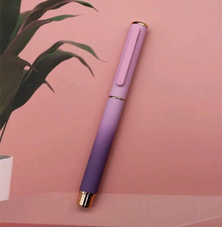 Gradient Blue Steel Body Fountain Pen