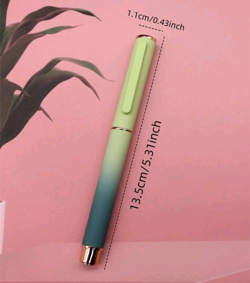 Gradient Blue Steel Body Fountain Pen