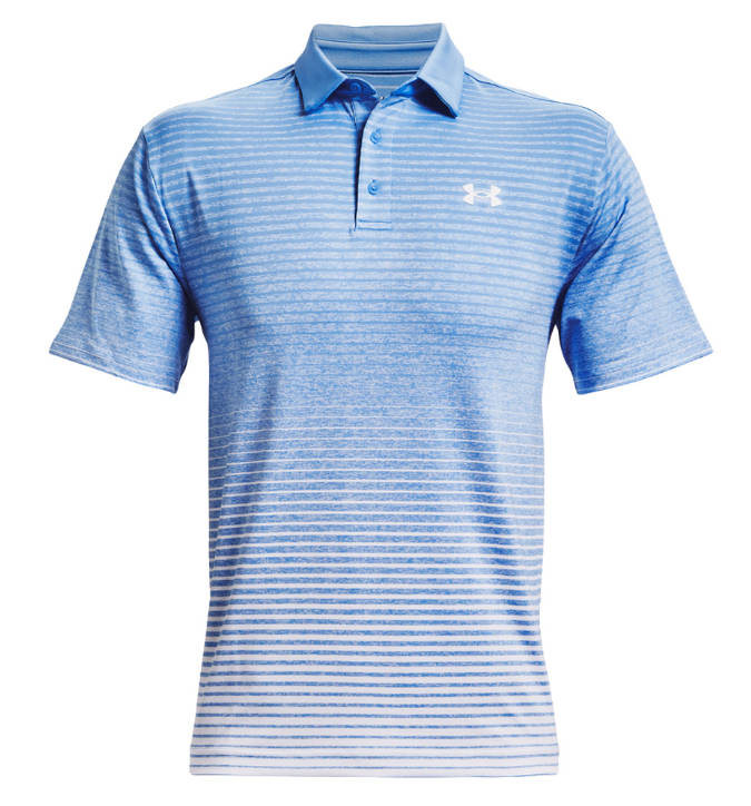 GOLF - Under Armour Mens Playoff Polo (Sky Blue/White) New