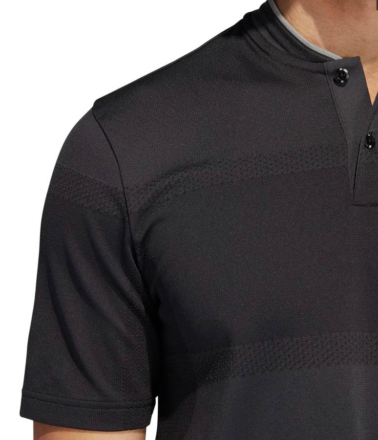 GOLF - Adidas Statement Seamless Primeknit Polo (Black)
