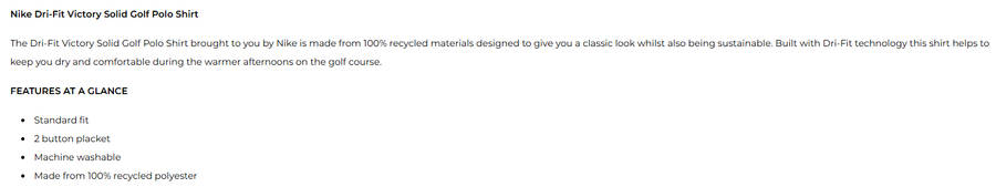 Nike Dri-Fit Victory Fancourt Golf Polo
