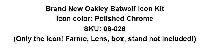 Oakley Batwolf Polished Chrome Interchangeable Icon System