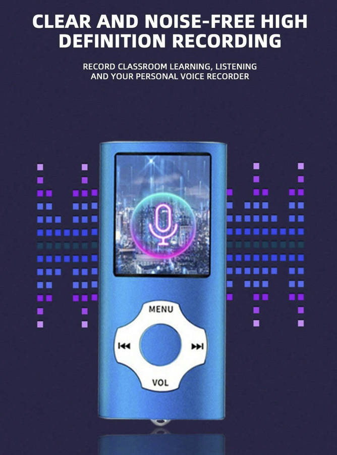 Portable Video Playback, MP3/MP4 Player with FM Radio & Voice Recording
