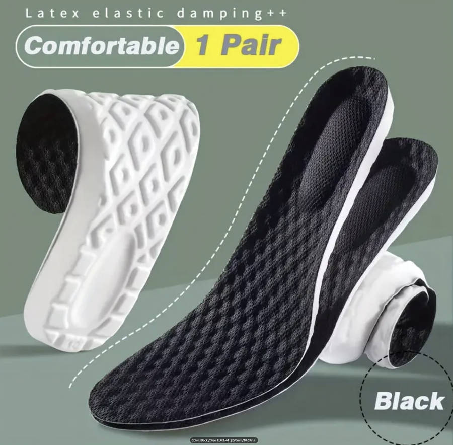 4D Sweat Absorbing Breathable Arch Support Orthopedic Sport Insoles