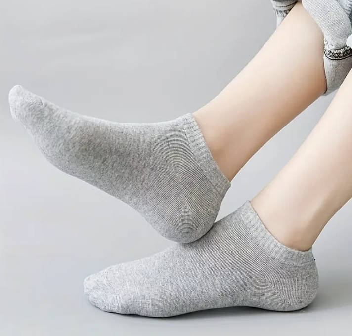 5 pairs (1 Pack) 100% Cotton Ankle Socks
