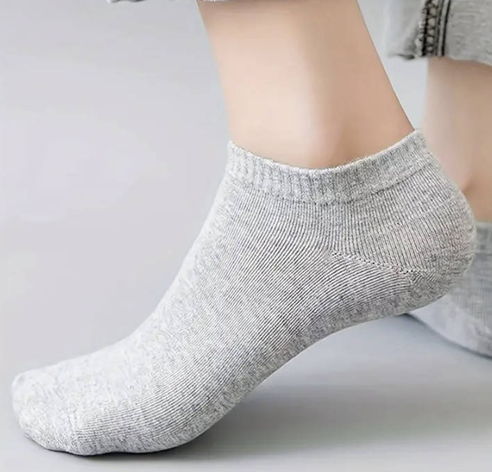 5 pairs (1 Pack) 100% Cotton Ankle Socks