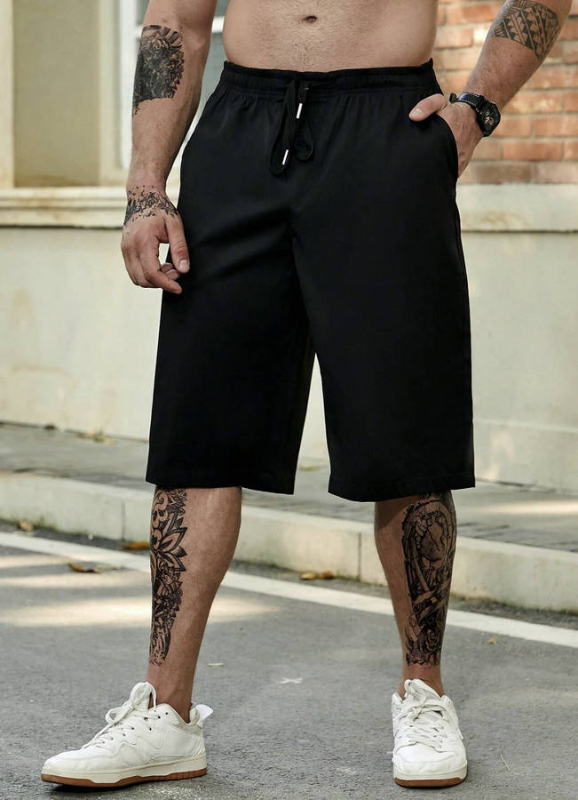 Mens 5XL Board Shorts (Black)