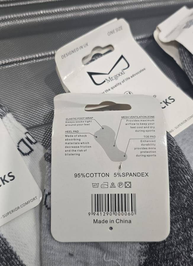 4 pairs Mens Cotton Blend Ankle Socks ***One size fits all***