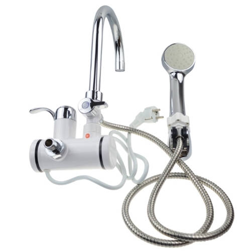 Wall Mount Instant electric heating water faucet & Handheld shower head (metal inlet)