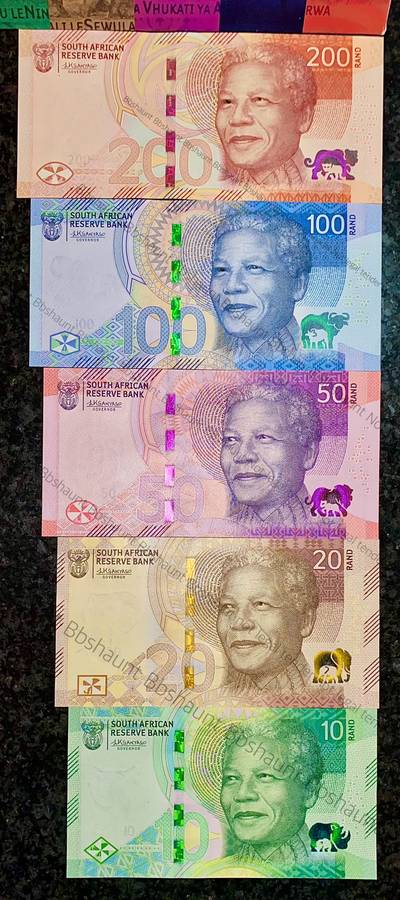 L KGANYAGO AA UNC VERY LOW MATCHING NUMBERS AA0000257 IN ORIGINAL S A RESERVE BANK FOLDERS