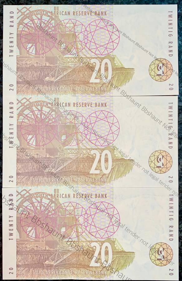 CL STALS R20AA IN SEQUENCE AA0469836-838 UNC E/A 1ST ISSUE 1990 (1 BID TAKES ALL)