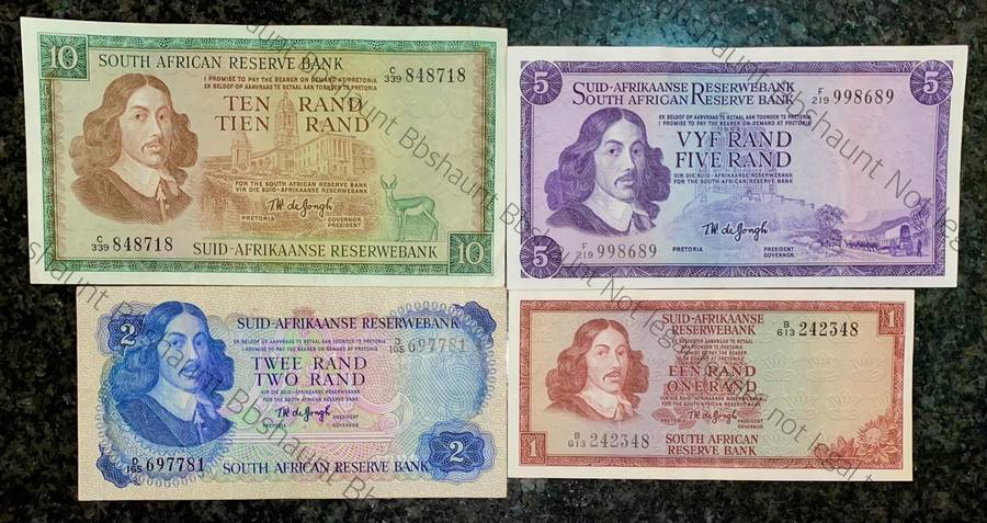 Complete Set Tw De Jongh R10 to R1 - very good condition 1967-1975 (1 bid takes all)