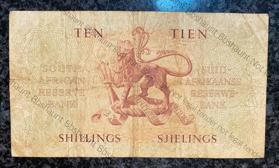 Mh De Kock. 10 shillings 11-2-1959 -- A176