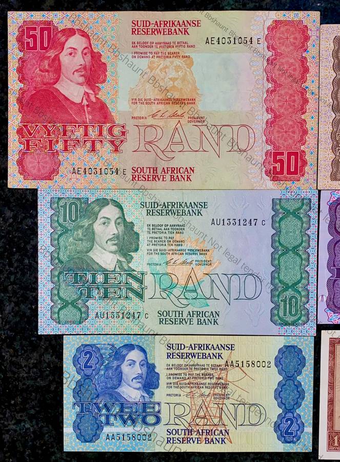 Complete Set CL Stals R50 to R2AA  good condition 1st issue 1990 (R1 TW De Jongh) (1 bid takes all)