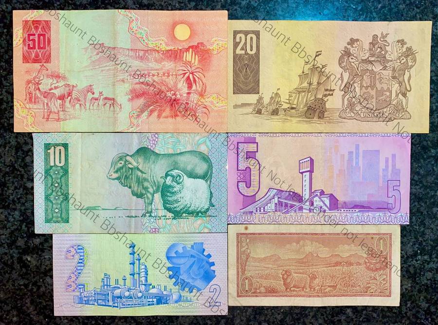 Complete Set Decimals mostly GPC De Kock - R50 to R1 -- 1975 to 1990(1 bid takes all)