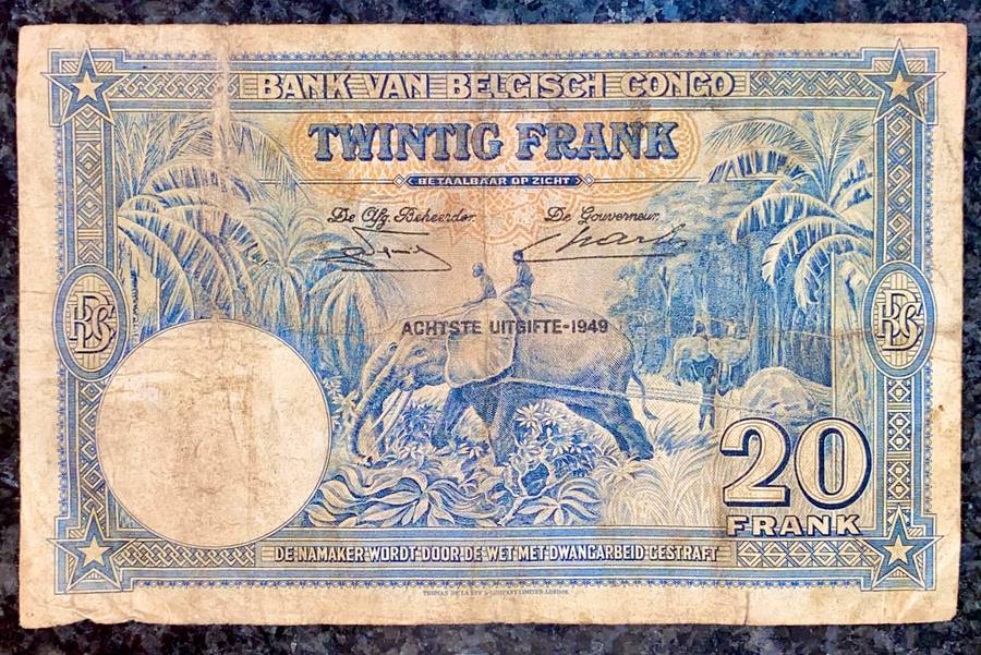 Belgium Congo 20 francs 18-05-1949 huitieme emission5