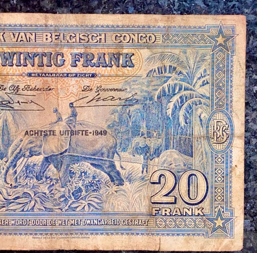 Belgium Congo 20 francs 18-05-1949 huitieme emission5