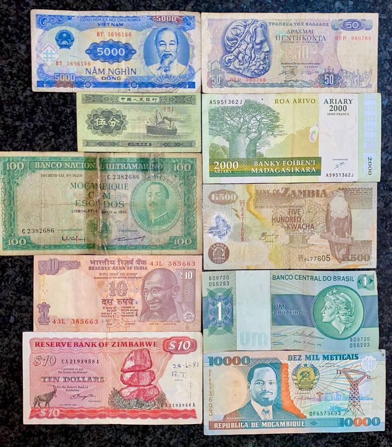 International lot Various Country's (bid per note to take all)