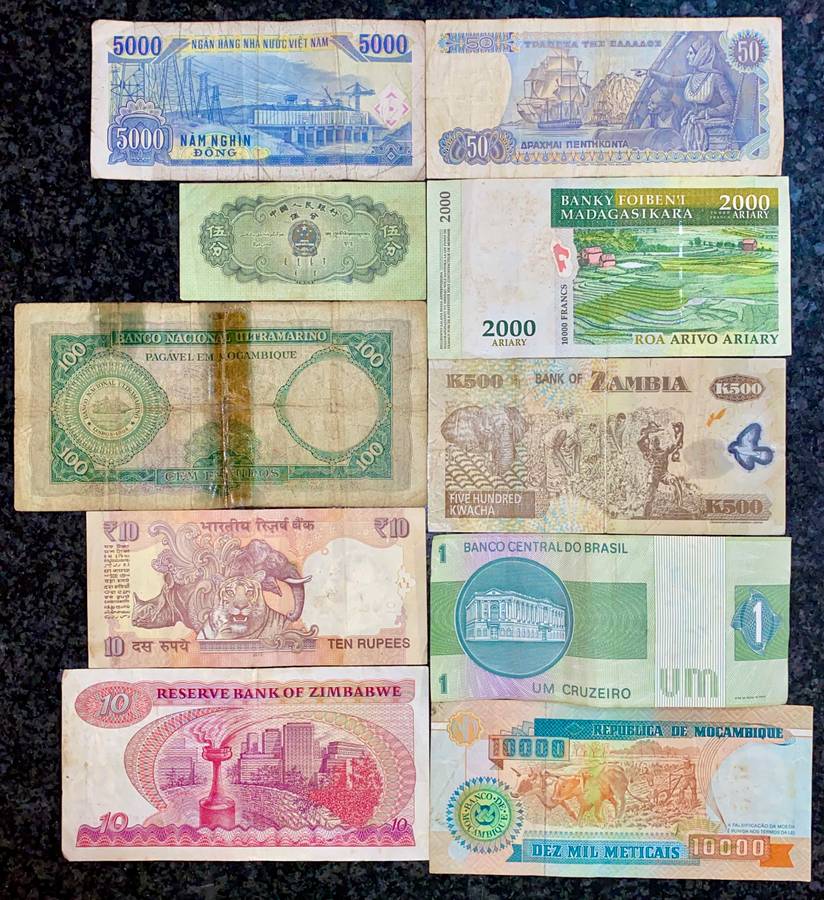International lot Various Country's (bid per note to take all)