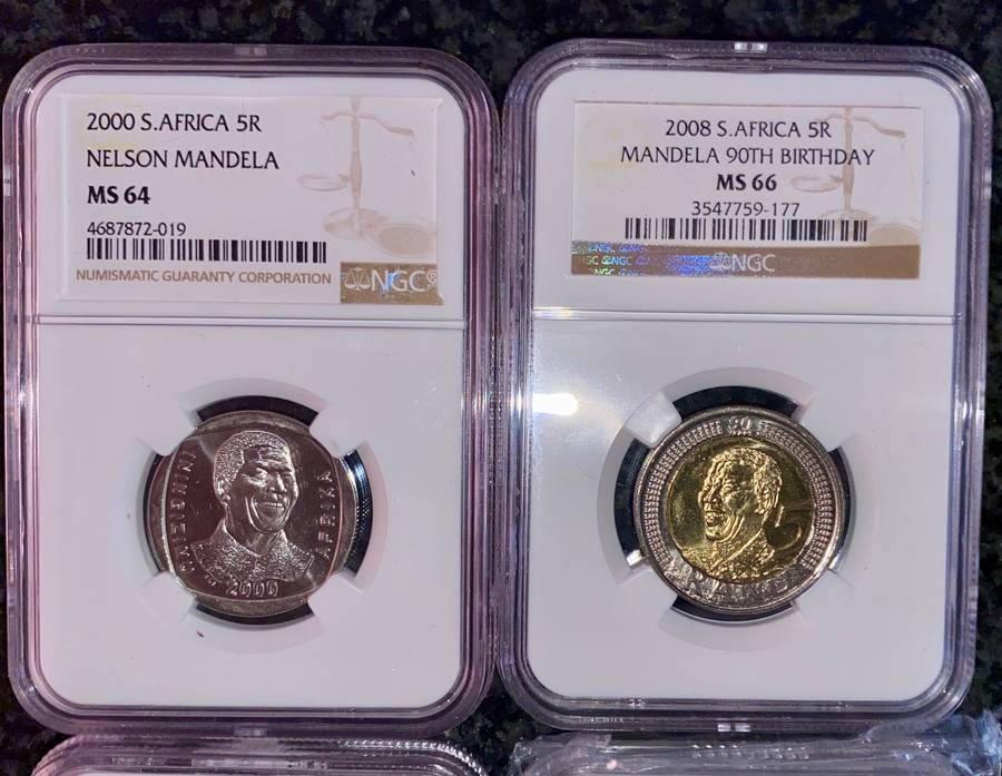 South Africa.Graded commemorative set R5 - 2000 MS64 - 2008 - 2011 MS66 & 2017 MS61(1 bid takes all)