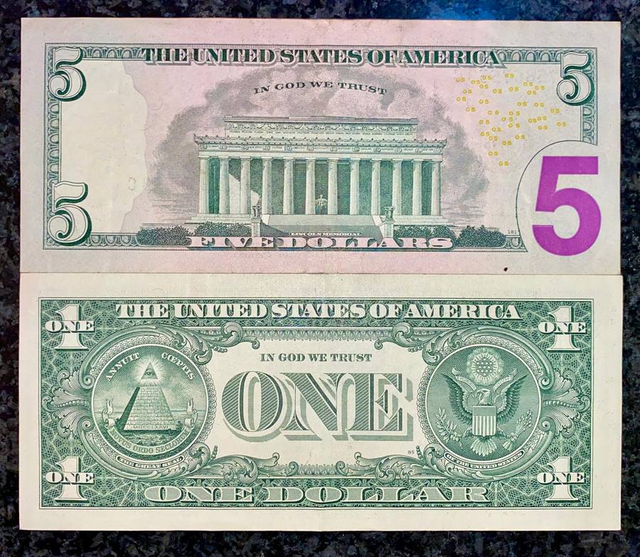 USA Set 5 dollar New York & 1 dollar 2013 Atlanta Federal Reserve (1 bid takes all)