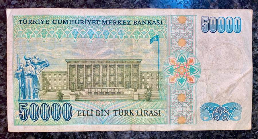 Turkey 50,000 lirasi 1970