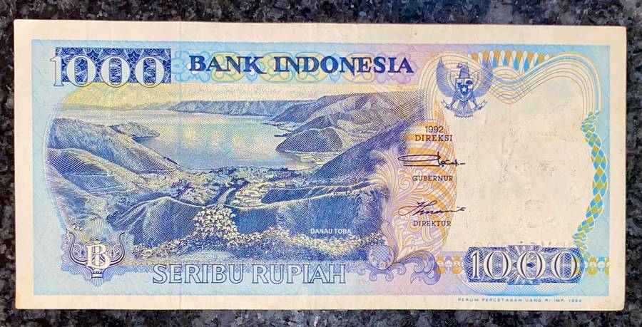 Indonesia 1000 rupiah 1992