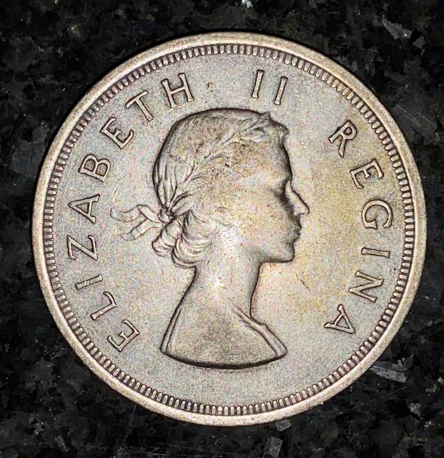 SA Union silver 5 shilling 1953