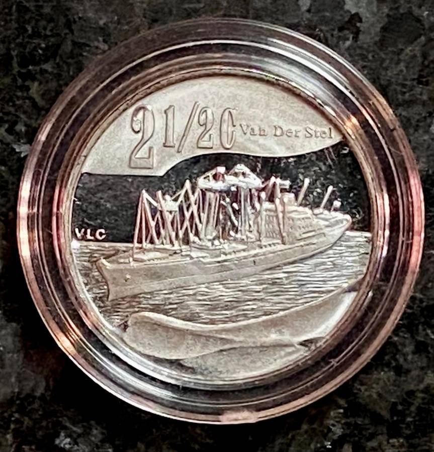 SA Mint Silver Flypress Tickey 2 1/2 cent - Maritime History of South Africa 2011 - mintage only 491