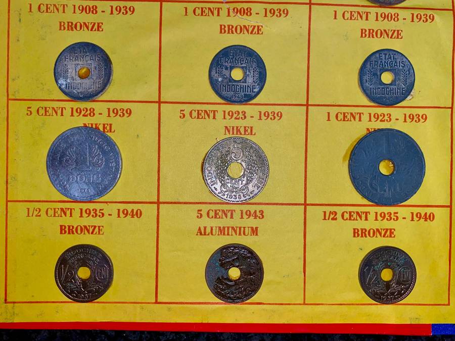 Indochine - Annam Vietnam coin collection 1802-1976 comes in red folder