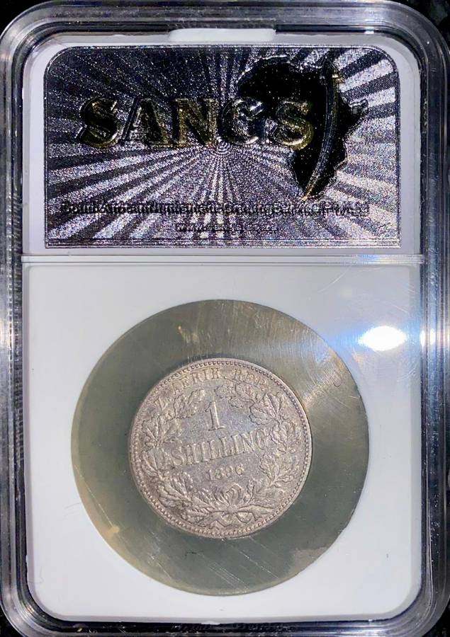 Z.A.R Graded 1896 - 1 shilling XF40 SANGS