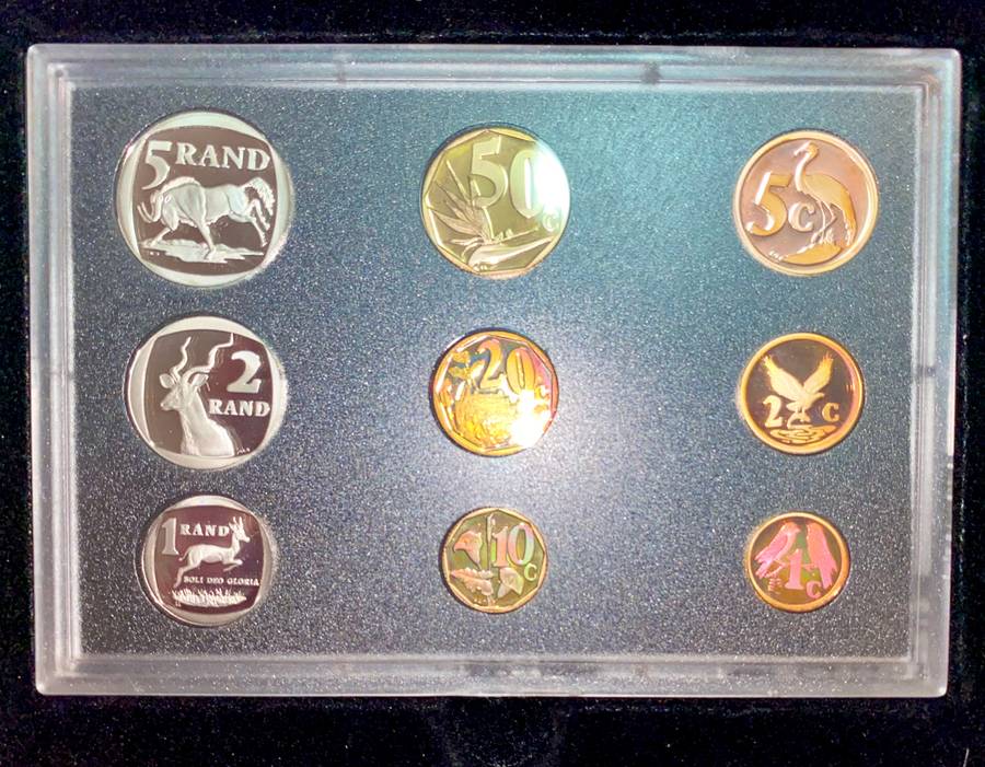 SOUTH AFRICA PROOF SET R5 TO 1 CENT - 2001