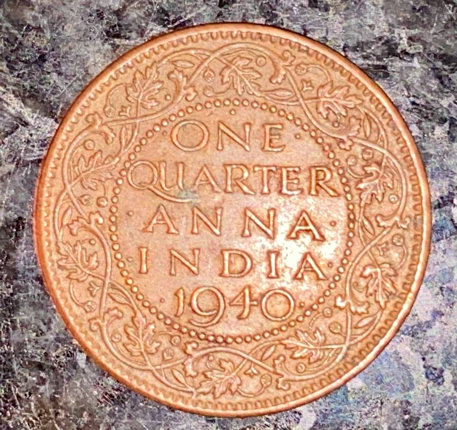 India 1/4 Anna 1940 WW2