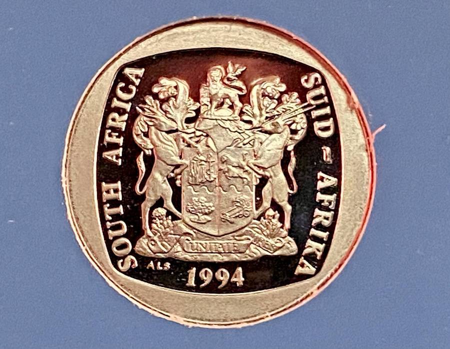 South Africa Proof R5 - President Inauguration 1994 in original box