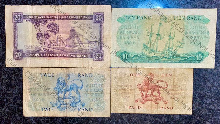 S Africa set R20 to R1 - Mh De Kock & G Rissik 1961-1962 (1 bid takes all)