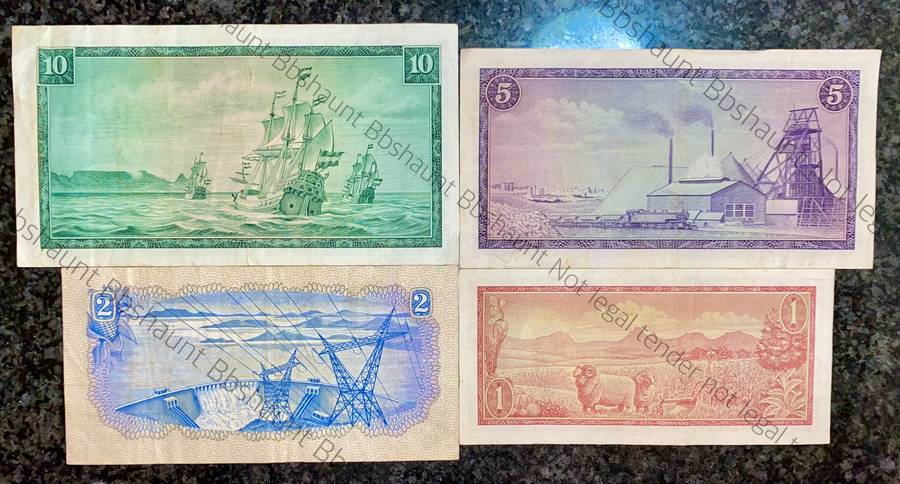 COMPLETE SET OF TW DE JONGH & DECIMALS R10 TO R1 -- 1967-1975 ( 1 BID TAKES ALL)