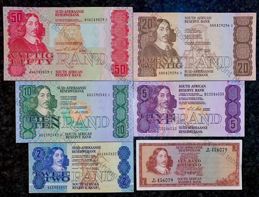 Complete set CL Stals R50 to R2AA - good condition 1st issue 1990 (R1 TW De Jongh)(1 bid takes all)