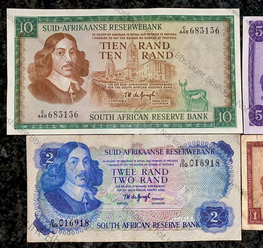 Complete Set Tw De Jongh R10 to R1 - good condition 1967-1975(1 bid takes all)